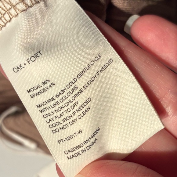 NWT OAK + FORT Pleated Knit Pants in Taupe Size XS - Picture 11 of 11